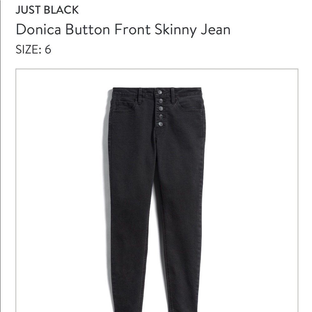 Just black Donica button front skinny jean